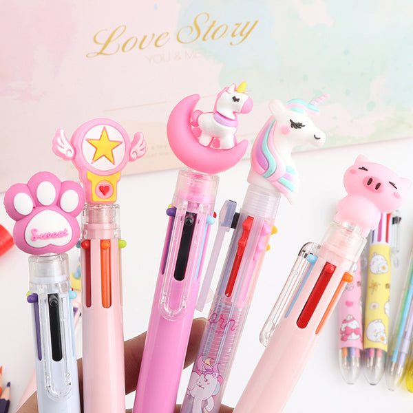 10 in 1 Multicolor Ballpoint Pen - Japanese Kawaii Pen Shop - Cutsy World
