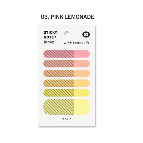Korea ICONIC Pastel Color Index Tab, Pink Lemonade