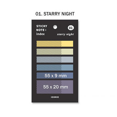 Korea ICONIC Pastel Color Index Tab Starry Night