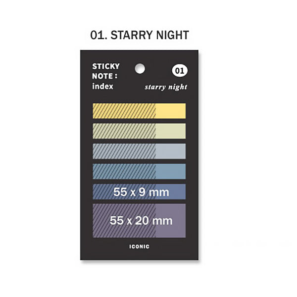 Korea ICONIC Pastel Color Index Tab, Starry Night