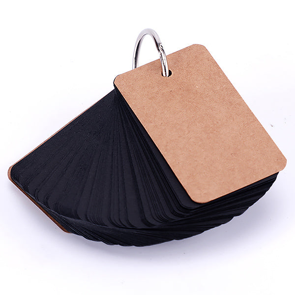 Kraft Paper Blank Binder Ring Flash Memo Card 100 Sheets Kraft Paper Blank Binder Ring Flash Memo Card 100 Sheets