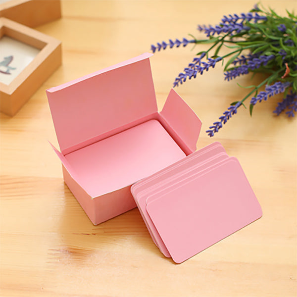 Kraft Paper Blank Flash Memo Card Box 100 Sheets