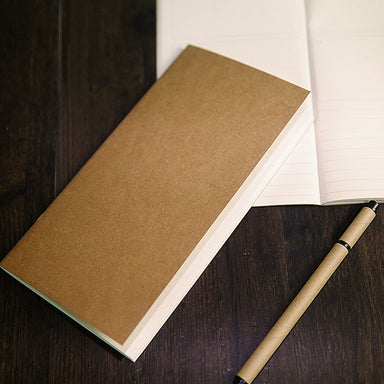 Kraft Paper Travel Planner Notebook Dotted Lined Grid Blank