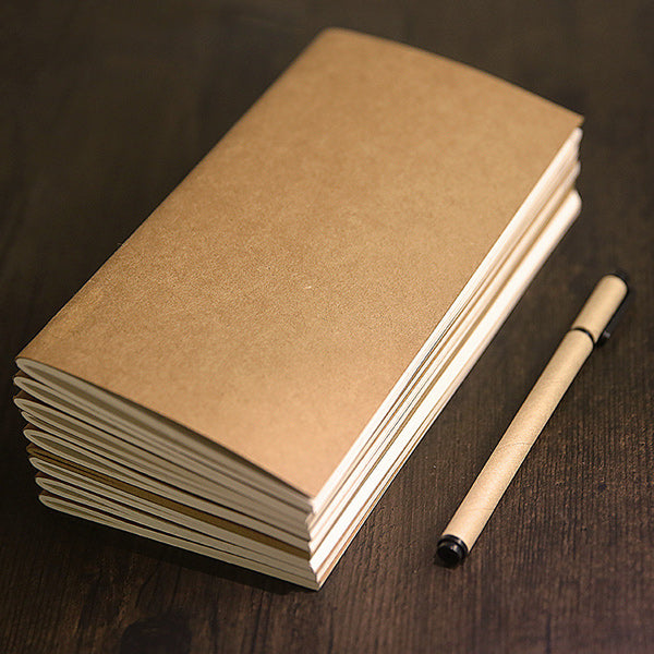 Kraft Paper Travel Planner Notebook Dotted Lined Grid Blank