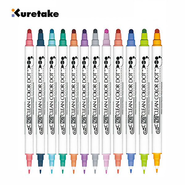 Kuretake Zig Clean Color Dot Individual Pens -  Israel