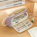 Large Stationery Organizer Pencil Case, Pastel Purple (Nylon) (New)