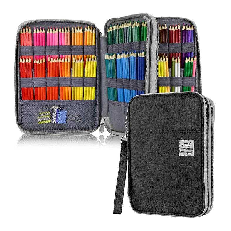 Large Capacity 96 / 192 Slots Multi-Layers Zipper Pen Organizer Bag fo — A  Lot Mall