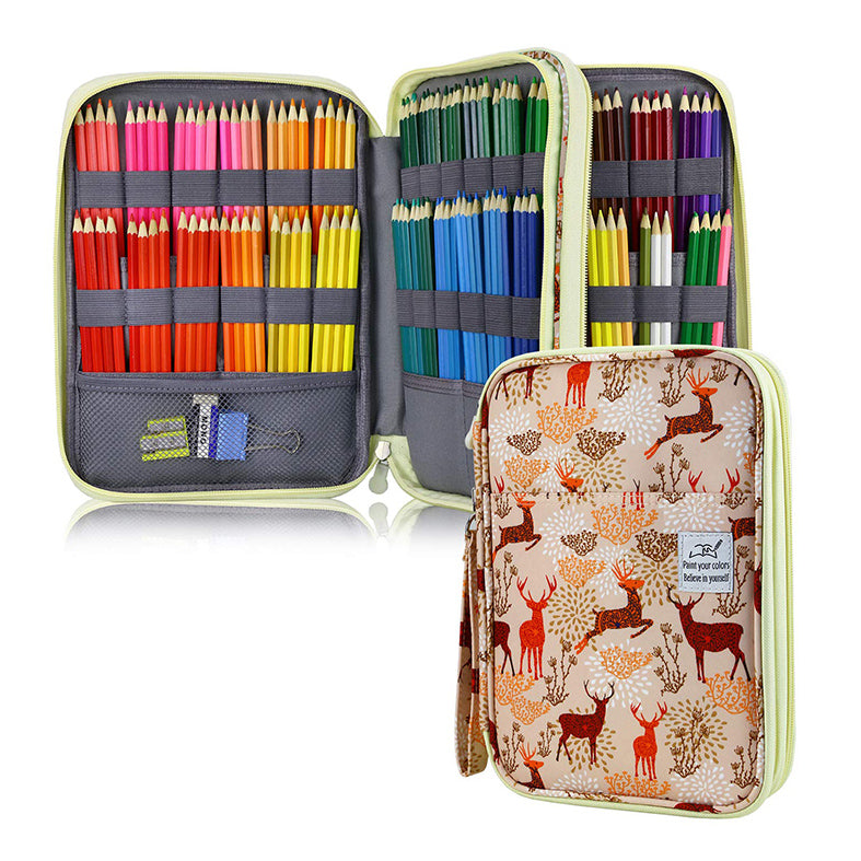 Large Capacity 96 / 192 Slots Multi-Layers Zipper Pen Organizer Bag for  Artist