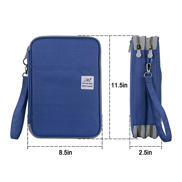 Large Capacity 192 Slots Multi-Layers Zipper Pen Organizer Bag for Artist