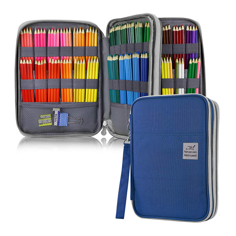 Shulaner Colored Pencil Case Organizer with Zipper PVC Large Capacity Pen  Holder Bag for Student or Artist