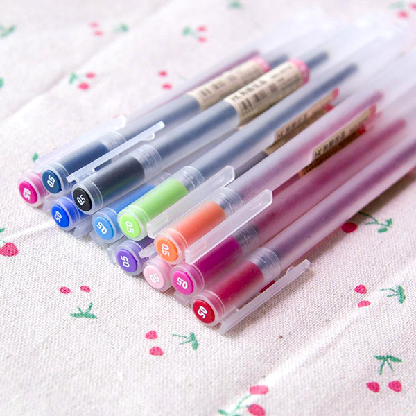 Muji Color Gel Ink Ballpoint Pen 10 Color Set 0.38mm 10 pieces lot