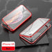 Magnetic Phone Case for iPhone Samsung, iPhone XR / Red Transparent