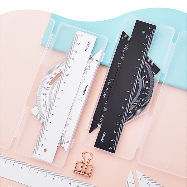 Shamjina Large Geometry Set For Teachers - Protractor, Ruler, Compass, Triangle Rulers For Blackboard Use