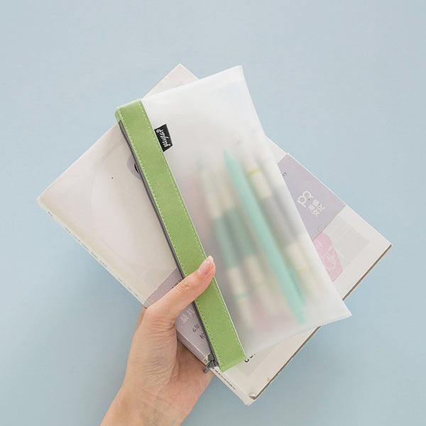 Matte Translucent Pencil Pouch, Green