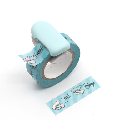 Pastel Colours Mini Portable Tape Dispenser With 2 Rolls of