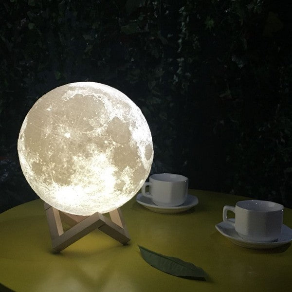 Moon Lamp (Touch Control), 8cm (3 inch approx.)🌝+ Wood Base