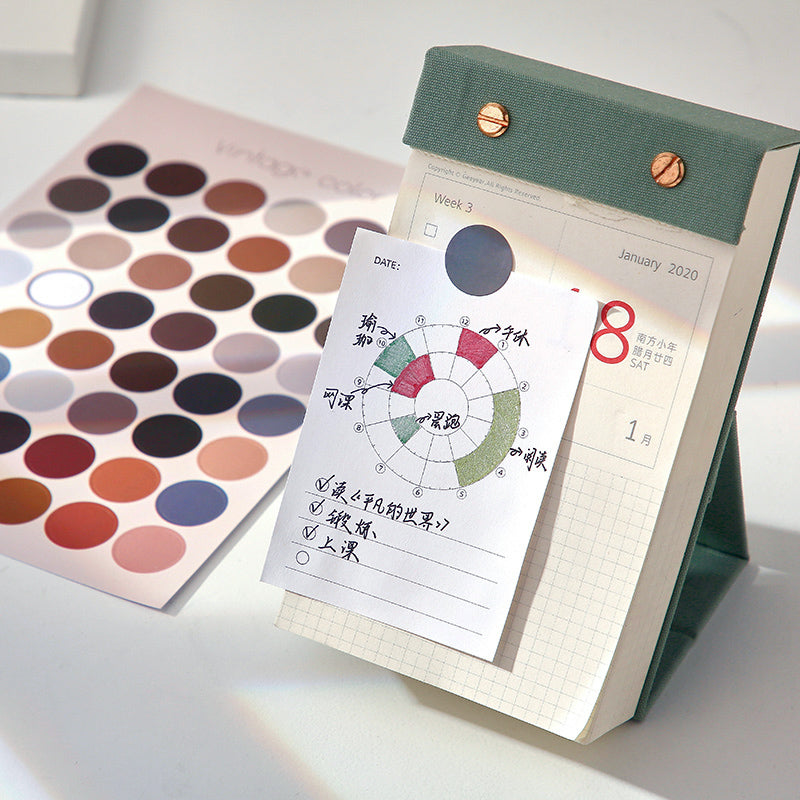 Morandi Color Polka Dot Sticker 3 Pcs Packs
