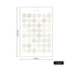 Morandi Color Polka Dot Sticker 3 Pcs Packs, Cream (3Pcs)
