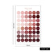 Morandi Color Polka Dot Sticker 3 Pcs Packs, Brick Red (3Pcs)