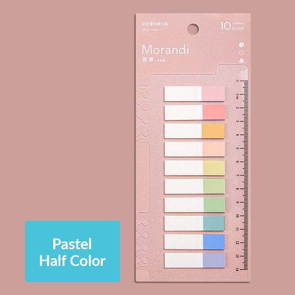 Morandi and Pastel Colors Index Tab, Pastel Half Color