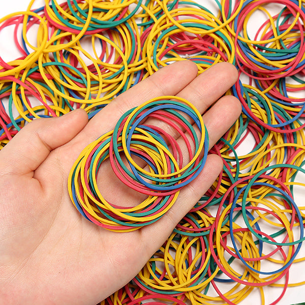 Multicolor Rubber Bands Pack 1.3lb / 0.65lb, 4cm — A Lot Mall