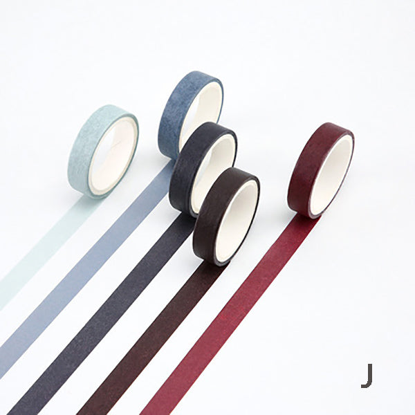 Pastel Color Gradient Washi Tape 5 Rolls Set, J