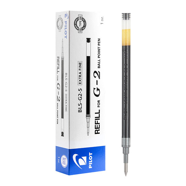 PILOT G2 Premium Retractable Rollerball Gel Pen and Refill 0.38/0.50/0.70mm, 0.38mm / Black 12 Pcs Refill