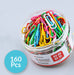 Paper Clips, Assorted / Silver Color, 160 / 200 Pcs Pack, 160 Pcs / Assorted