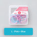 Pastel Color Binding Ring Set 15 / 24 / 30 mm, Large / Pink + Blue
