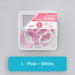 Pastel Color Binding Ring Set 15 / 24 / 30 mm, Large / Pink + White