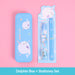 Pastel Color Cartoon Two Layers Metal Pencil Box Bundle, Dolphin Box + Stationery Set