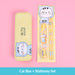 Pastel Color Cartoon Two Layers Metal Pencil Box Bundle, Cat Box + Stationery Set