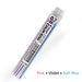Pilot Color Eno Erasable Lead 8 Colors 0.7mm, Pink+Violet+Soft Blue