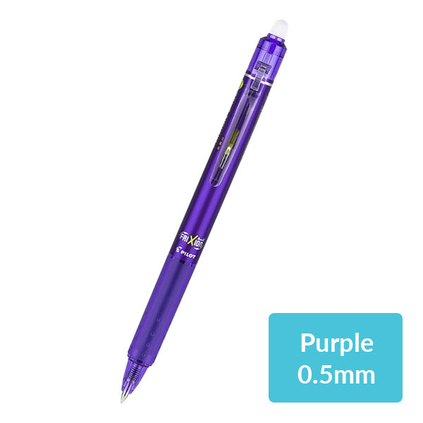 Pilot FriXion Ball Knock Erasable Gel Pen 0.5mm 10 Colors, Violet