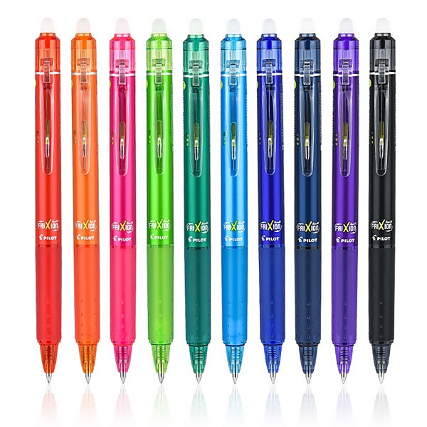 Pilot FriXion Ball Knock Erasable Gel Pen 0.5mm 10 Colors
