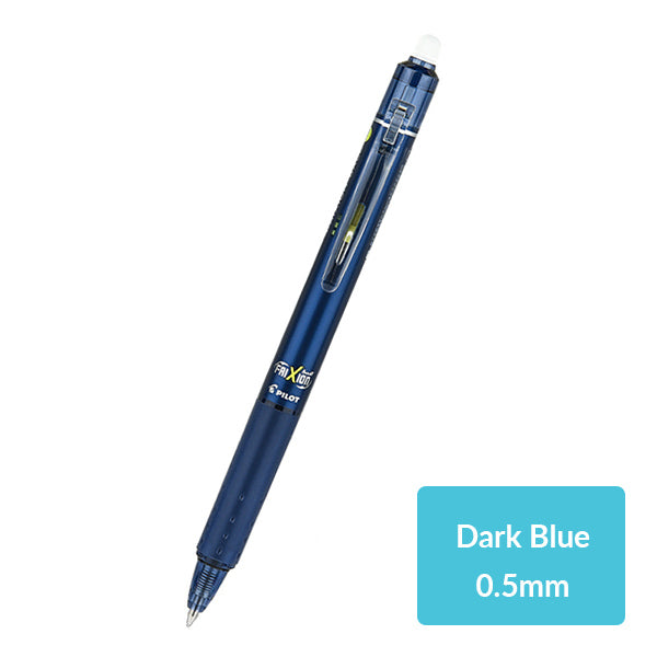 Pilot FriXion Ball Knock Erasable Gel Pen 0.5mm 10 Colors, Dark Blue