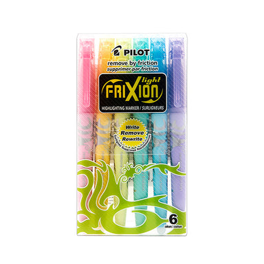 Pilot FriXion Light /Light Soft Color Erasable Highlighter 6 Colors Set, Light Soft