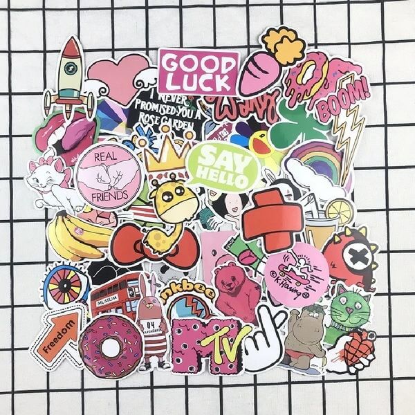 Pink Carton Stickers