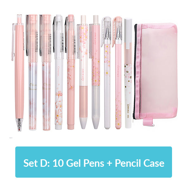Pinky Sakura Gel Pen Collection Bundle, Set D
