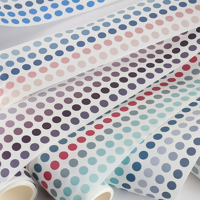 Polka Dot Pastel Color Gradient Washi Tape Style Sticker