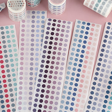 Polka Dot Pastel Color Gradient Washi Tape Style Sticker