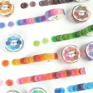 Polka Dot Watercolor Masking Tape Stickers