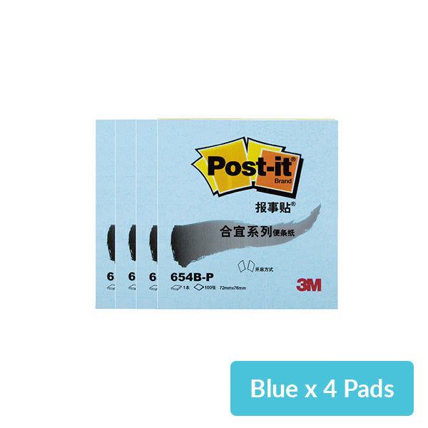 Post-it 3M Super Sticky Notes 4 Pads Pack, Blue 4 Packs