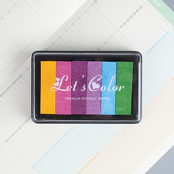 Rainbow Colorful Stamp Ink Pad, B