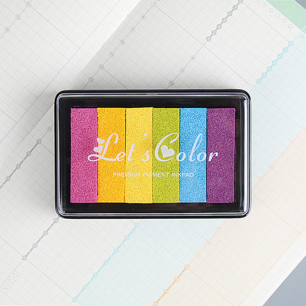 Rainbow Colorful Stamp Ink Pad, A