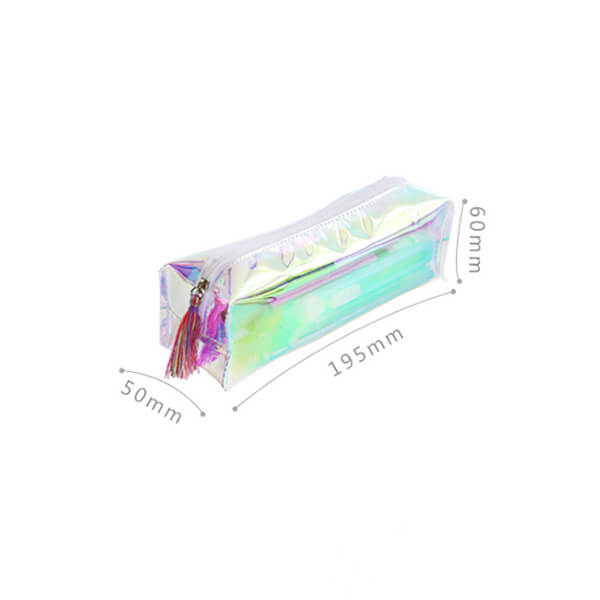 Rainbow Holographic Transparent Pencil Case
