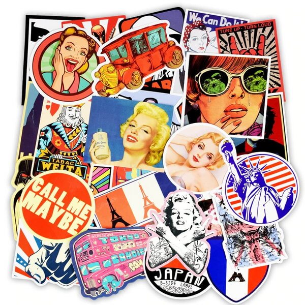 Retro Style Stickers
