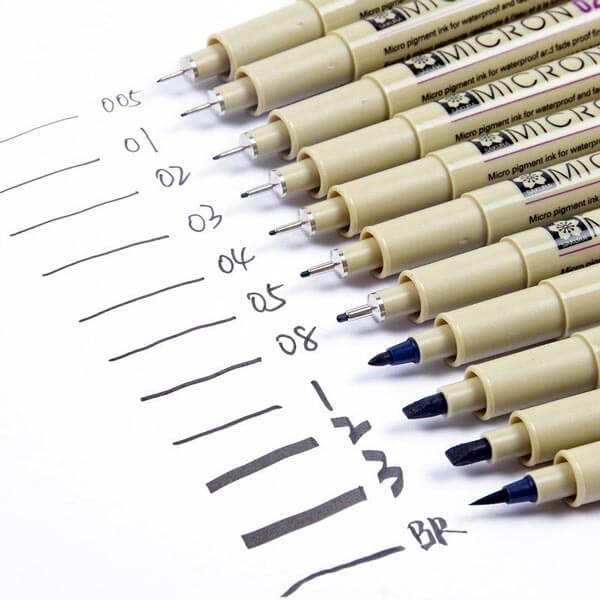 Sakura Pigma Graphic and Brush Black and Colored Pen / Set