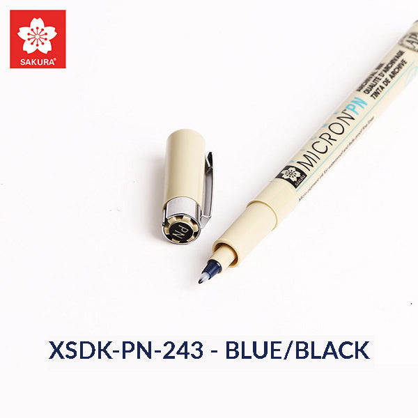 Sakura Pigma Micron PN Colored Pen / Set, XSDK-PN-243 - BLUE/BLACK, Marker