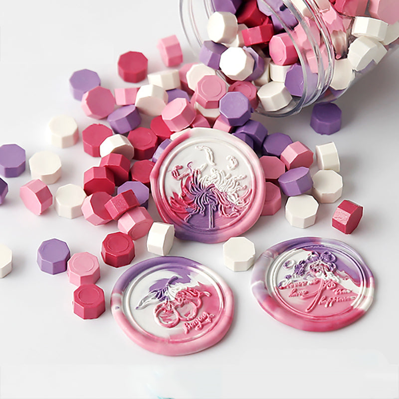 200pcs Wax Seal Beads Sealing Wax Beads Bulk for Wedding Invitations Xmas  Gift Wrapping Card Envelope Sealing (Pink)